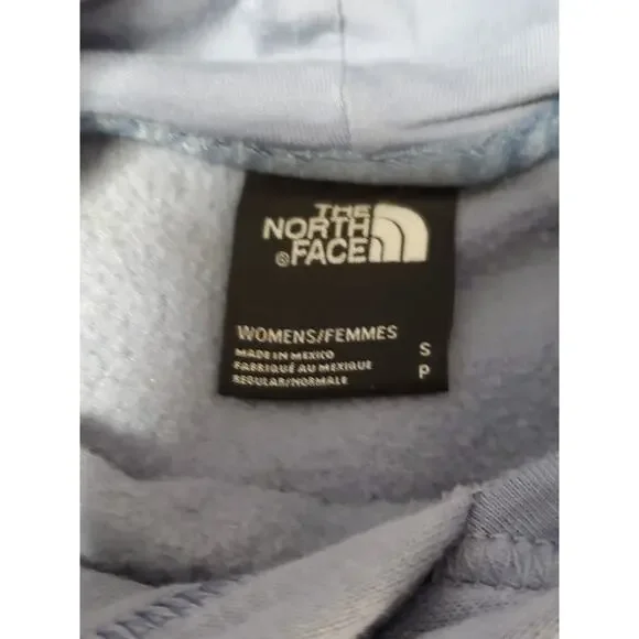 The North Face Hoodie Womens Small Blue Pullover Logo Sweatshirt Kangaroo Pocket - Picture 2 of 15